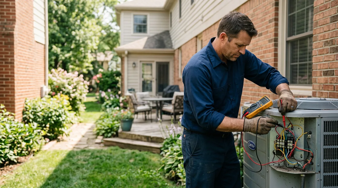 HVAC technician working near Hickory Ridge, AR